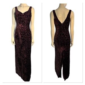 Vintage Robbie Cranfield Velvet Burnout Cocktail Dress